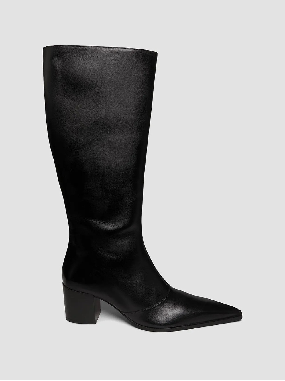 Schultz Raffaela 55MM Leather Knee-High Boots Size 10 B Black NWOB